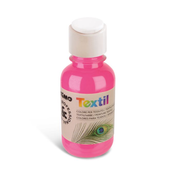 125ml Fluro Textile Paint - Fuchsia