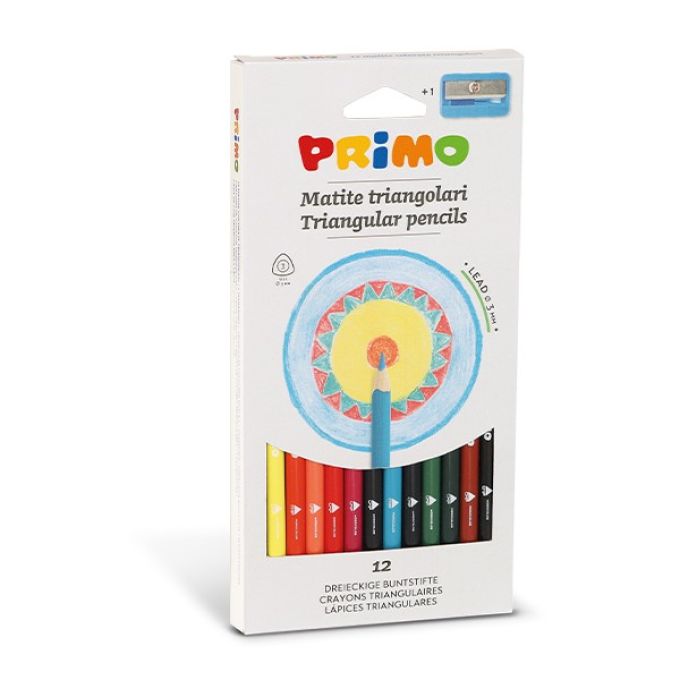 12 Coloured Pencils + Sharpener